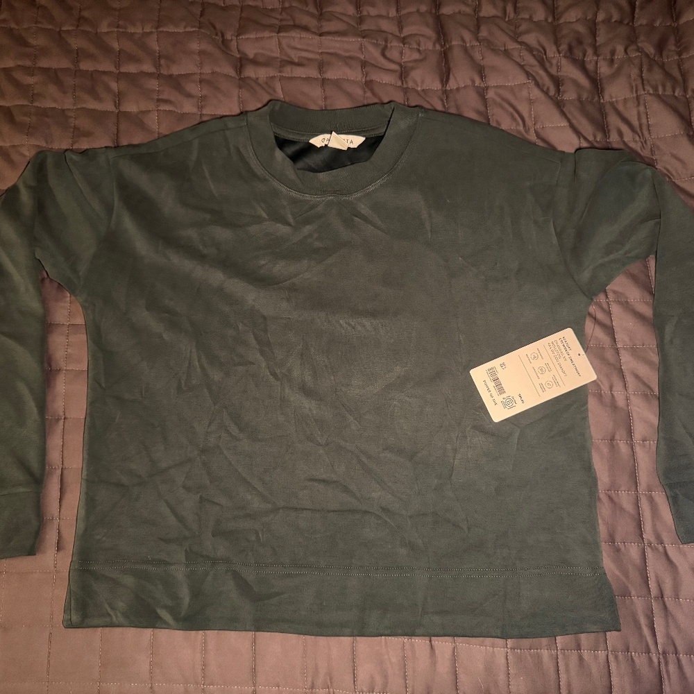 Athleta Seasoft Crewneck Sweatshirt in Cypress